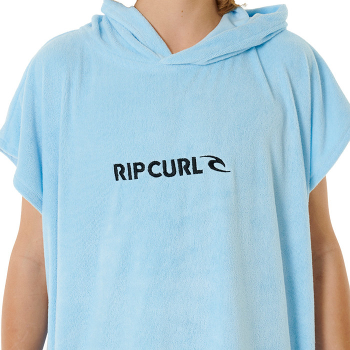 2023 Rip Curl Junior Brand Toalha com capuz Roupo para mudar de roupa / Poncho 007BTO - Cool Blue